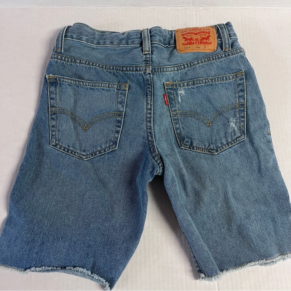 Levi’s Lot of 3 Shorts Denim and Tan Boys 10 Regular - Picture 6 of 11